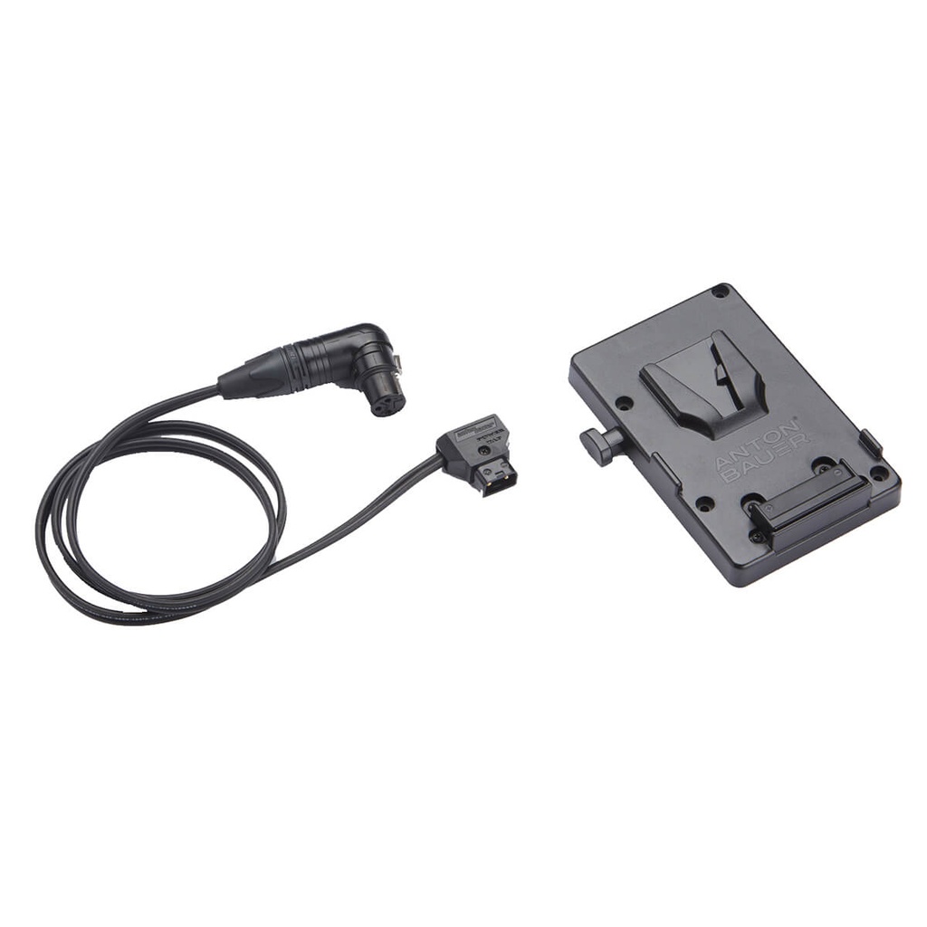 A/B V-Mount Battery Bracket with P-Tap to 3-pin XLR cable